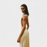 Gala - Satenska haljina s halter ovratnikom