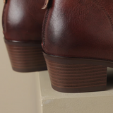 Camila - Botins de Luxo com Salto Baixo