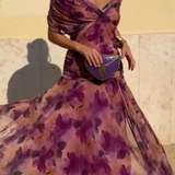 DELACROIX | Robe Longue Fleurie Vaporeuse Christine