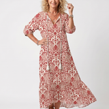 DELACROIX | Boho midi haljina s pomponima Lucie