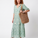 DELACROIX | Boho midi haljina s pomponima Florence