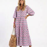 DELACROIX | Robe midi à manches longues Mireya