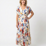 DELACROIX | Robe Midi Fleurie Plissée Savannah