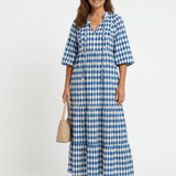 DELACROIX | Robe Midi à Imprimé Diamant Elodie