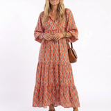DELACROIX | Midi haljina Chloé s geometrijskim volanima