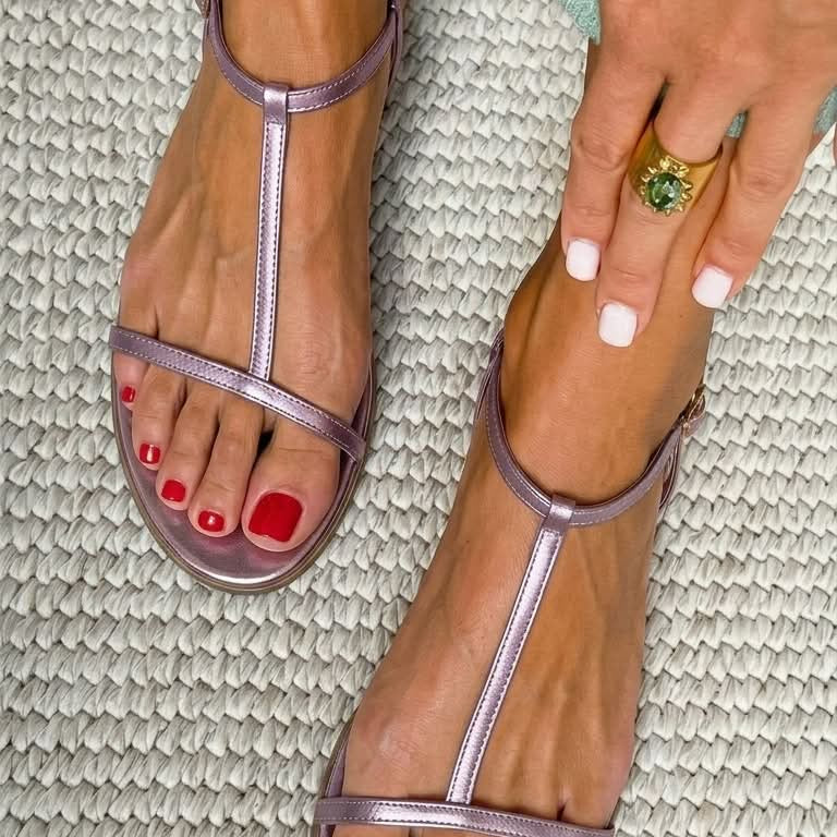 Bianca™| Sandales Dorées Été