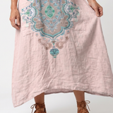 DELACROIX | Robe Midi Brodée à Poches Mathilde
