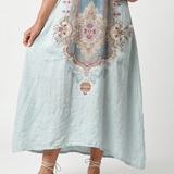 DELACROIX | Robe Midi Brodée à Poches Claire