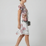 DELACROIX | Robe florale propre à longueur genou Kualani