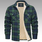 Tiago - Casaco Trucker Riscas Fleece