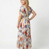 DELACROIX | Robe Midi Fleurie Plissée Savannah