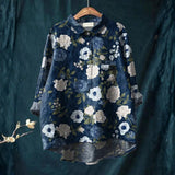 Laura - Camisa Casual com Estampa Floral
