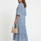 DELACROIX | Robe Midi à Imprimé Diamant Elodie