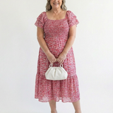 DELACROIX | Robe Midi Florale à Épaules Nues Odette