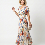 DELACROIX | Robe Midi Fleurie Plissée Savannah