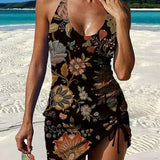Filipa - cvjetni tankini s kratkim hlačama, efekt ravnog trbuha