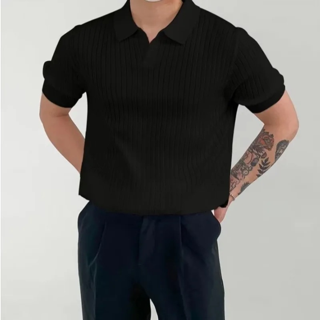 Cristiano - Elegantna rebrasta polo majica