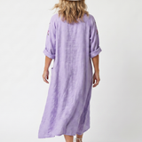 DELACROIX | Robe Midi Brodée à Poches Sandrine