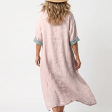 DELACROIX | Robe Midi Brodée à Poches Mathilde