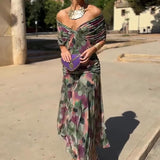 DELACROIX | Robe Longue Fleurie Vaporeuse Christine