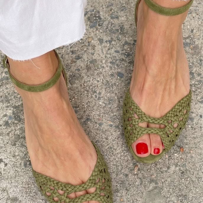Isadora™ | Sandales Tressées Dorées