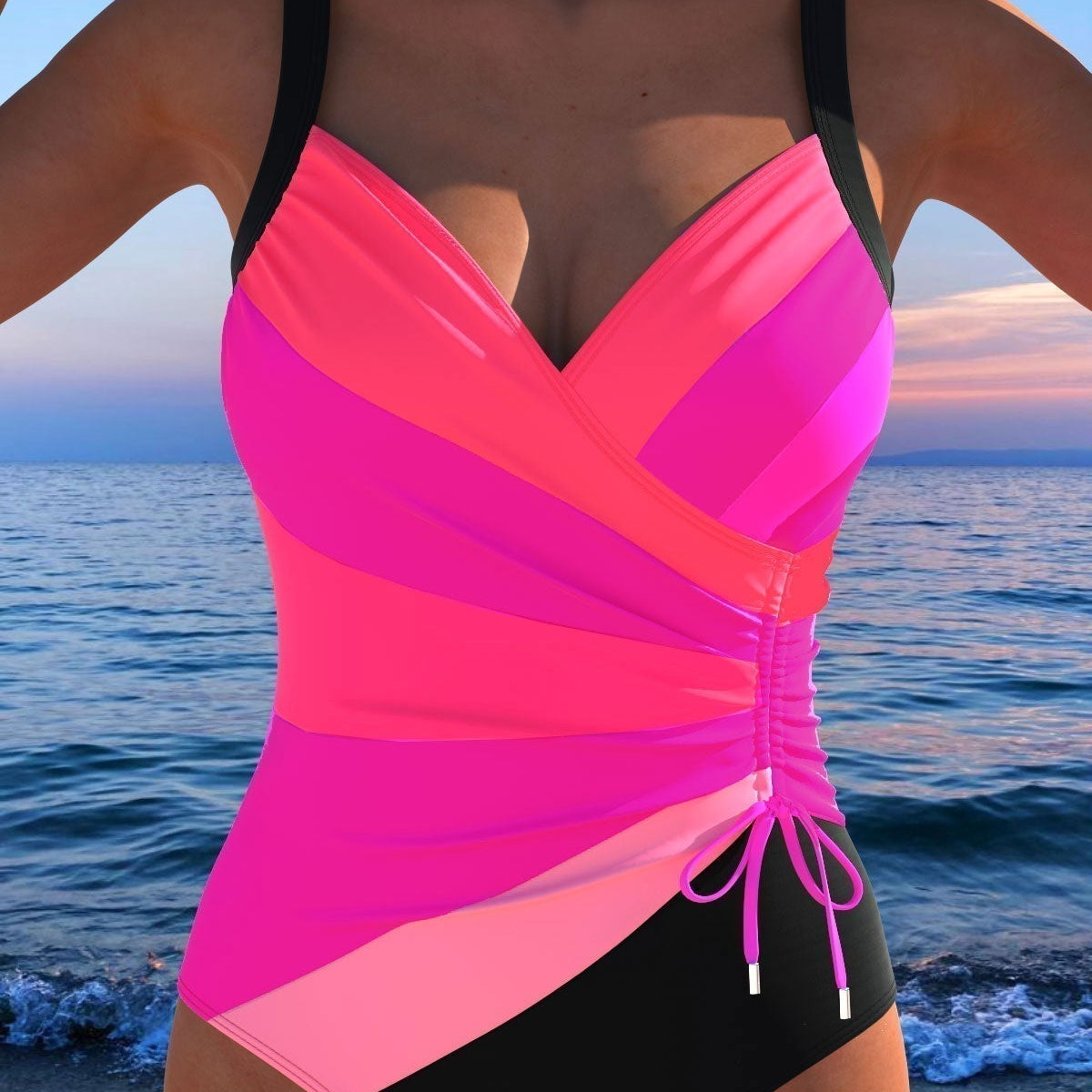 Adriana - Elegantan kupaći kostim s otisnutim uzorkom u boji