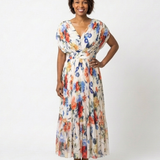 DELACROIX | Robe Midi Fleurie Plissée Savannah