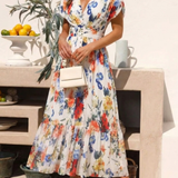 DELACROIX | Robe Midi Fleurie Plissée Savannah