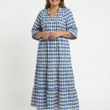 DELACROIX | Robe Midi à Imprimé Diamant Elodie