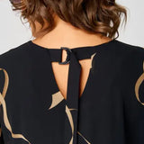 DELACROIX | Robe Midi Fluide À Motifs Dorés Amélie