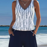 Amelia - Ležeran kupaći kostim s džepom i V izrezom