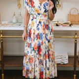 DELACROIX | Robe Midi Fleurie Plissée Savannah