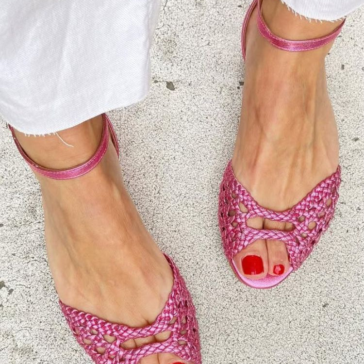 Isadora™ | Sandales Tressées Dorées