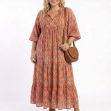 DELACROIX | Midi haljina Chloé s geometrijskim volanima