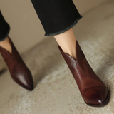 Camila - Botins de Luxo com Salto Baixo