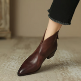 Camila - Botins de Luxo com Salto Baixo