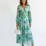 DELACROIX | Robe Maxi Fleurie à Manches Longues Althea