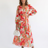 DELACROIX | Robe Maxi Fleurie à Manches Longues Althea