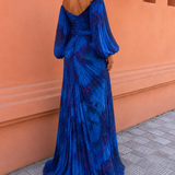 DELACROIX | Robe Longue Fleurie Col V Juliette
