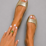 Adelina™ | Sandales Dorées Comfort Chic
