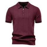 Polo de Meio Zíper - Textura Vertical