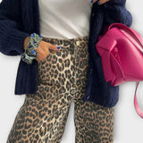 Chandra - Vintage traperice s leopard uzorkom