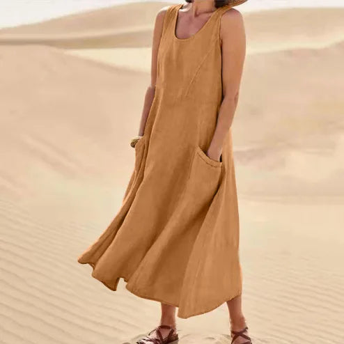 DELACROIX | Chloé maksi haljina od prirodnog udobnog materijala