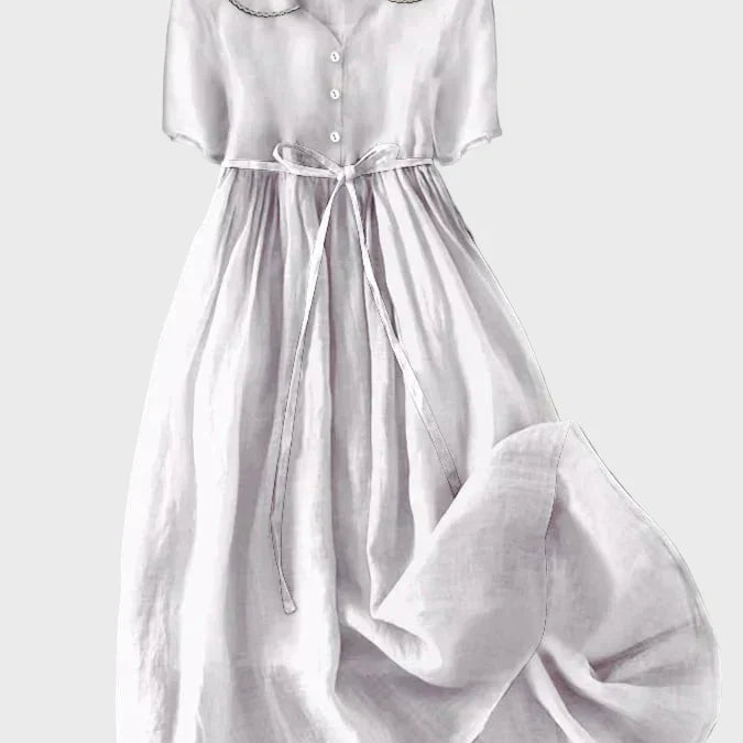 Vestido Clássico com Botões