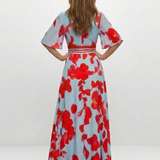 DELACROIX | Robe Maxi Fleurie à Manches Corinne