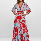 DELACROIX | Robe Maxi Fleurie à Manches Corinne