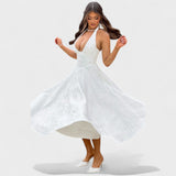 Efi - Vestido midi texturado