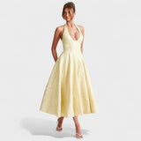 Efi - Vestido midi texturado