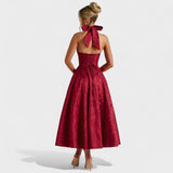 Efi - Vestido midi texturado