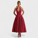 Efi - Vestido midi texturado